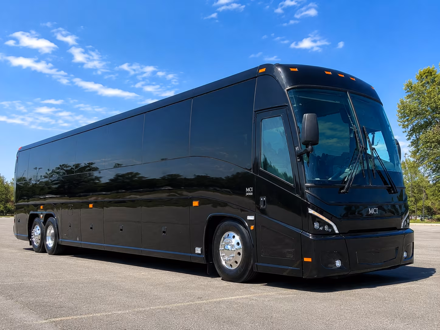 look for white black or silver buses to match your wedding colors