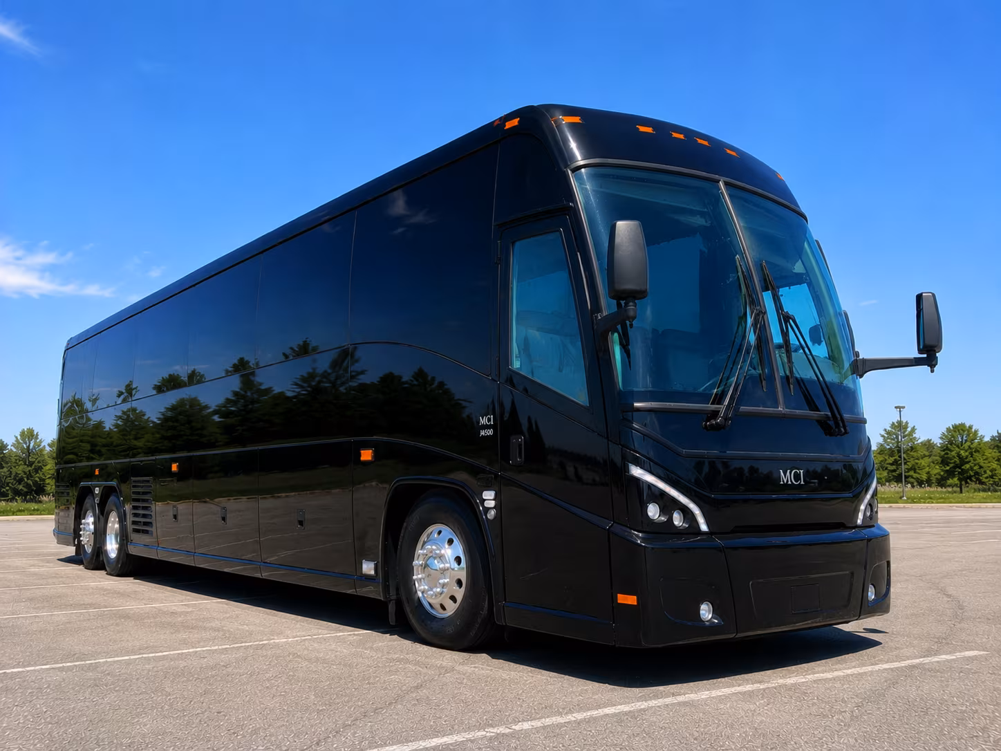 moore charter bus rental exterior