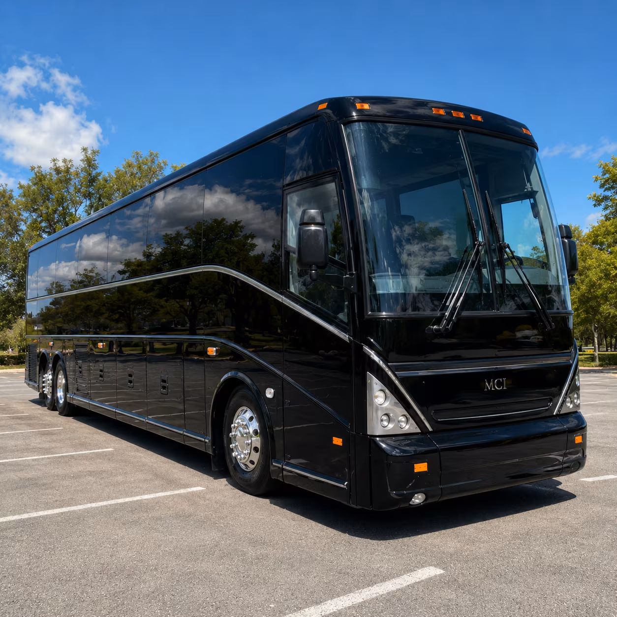 moore charter bus rental fleet