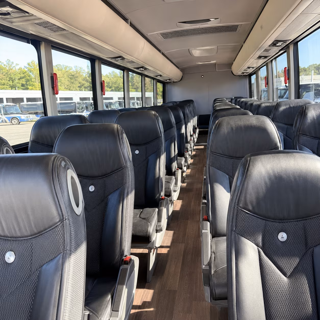 moore charter bus rental inside